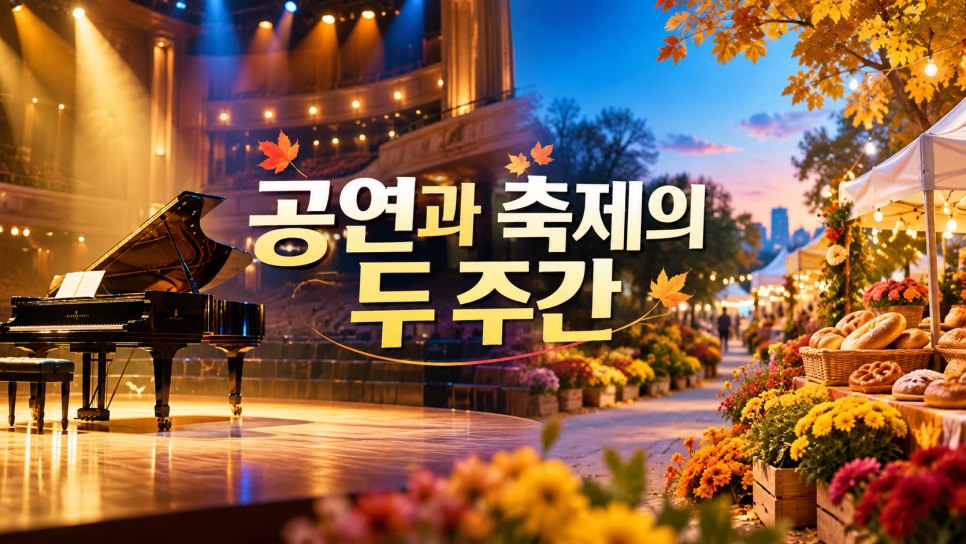 A vibrant scene showing people enjoying a festival with flowers and food stalls, or a concert stage with lights