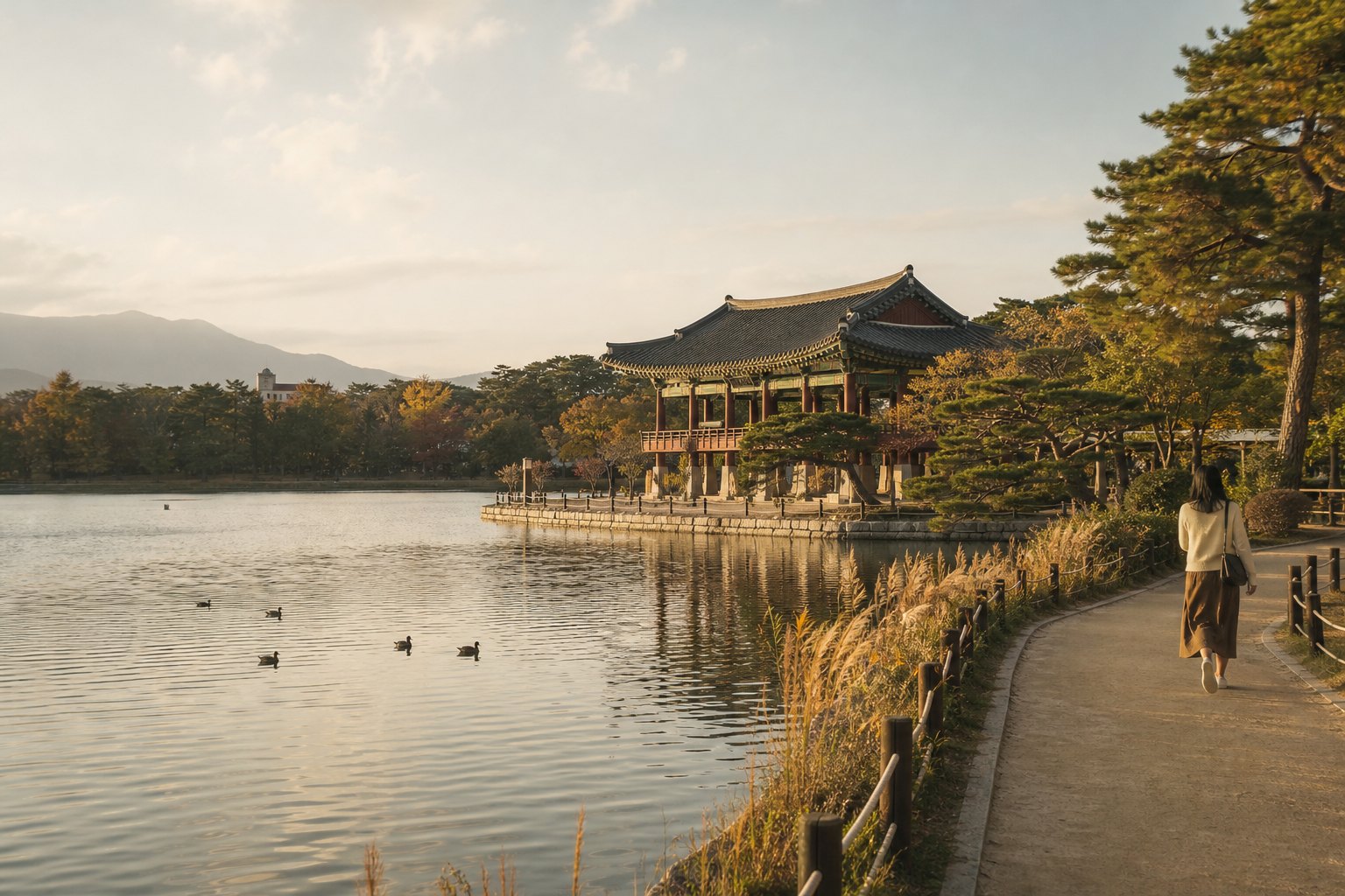 Lake, House, Beach, Village, Port, and Stream in Gangneung-si